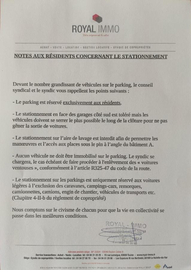 T3 Balcon dans résidence avec parking La Valette-du-Var Extérieur photo